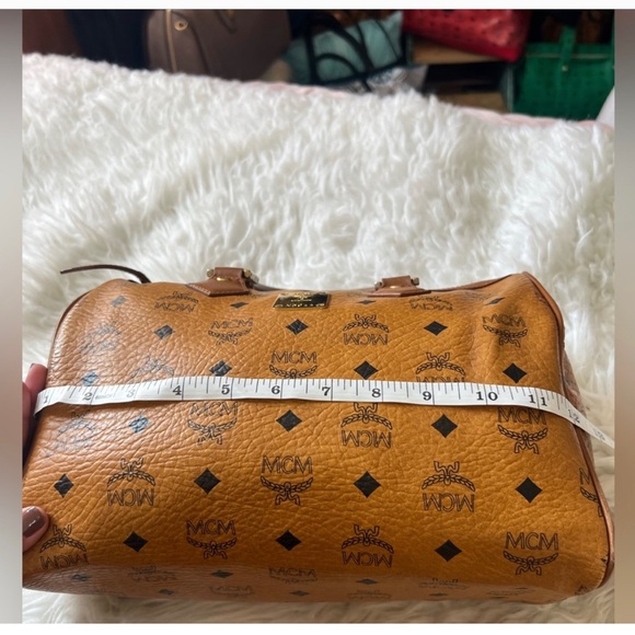 MCM COGNAC BOSTON BAG - Picture 13 of 14